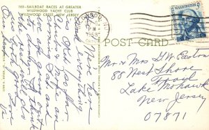 Vintage Postcard 1968 Sailboat Races Greater Wildwood Yacht Club New Jersey NJ