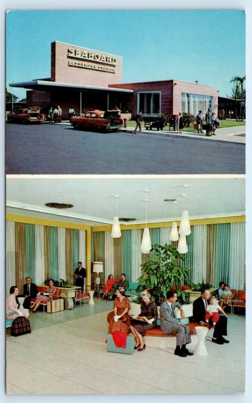 ST. PETERSBURG, FL ~ Seaboard Railroad PASSENGER STATION Train Depot  Postcard