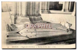 Old Postcard Bourges Crypt the Cathedral Shrine of the Duke Jean