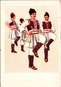 Yugoslavia Macedonian National Dancers In Traditional Costume