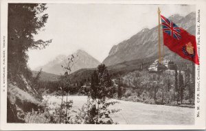 Banff Alberta CPR Hotel Patriotic Embossed Flag AB #92 Macfarlane Postcard H31
