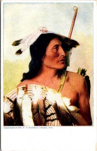 Native American Indian  CHASE-IN-THE-MORNING  1903 F.A. Rinehart Postcard
