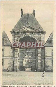 Old Postcard Fontainebleau Castle Gate Court Henry