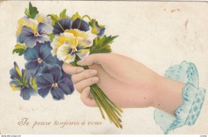 Hand with Pansy Flowers , 00-10s