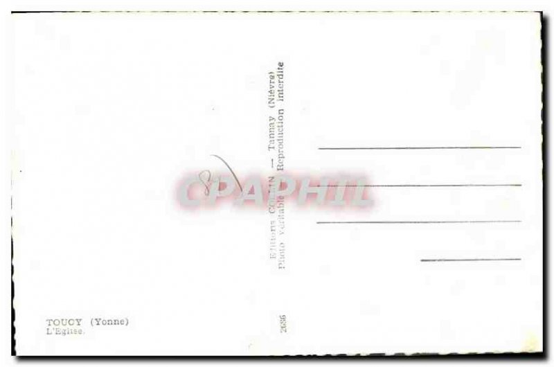 Postcard Old Toucy Yonne the church