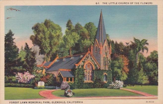 California Glendale The Little Church Of The Flowers Forest Lawn Memorial Park