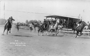 J12/ Denver Colorado RPPC Postcard c1910 Horse Racing Track Jockey  265