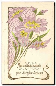 Old Postcard Fantasy Flowers