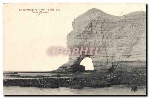 Old Postcard Seine Inferieure Etretat Upstream Gate