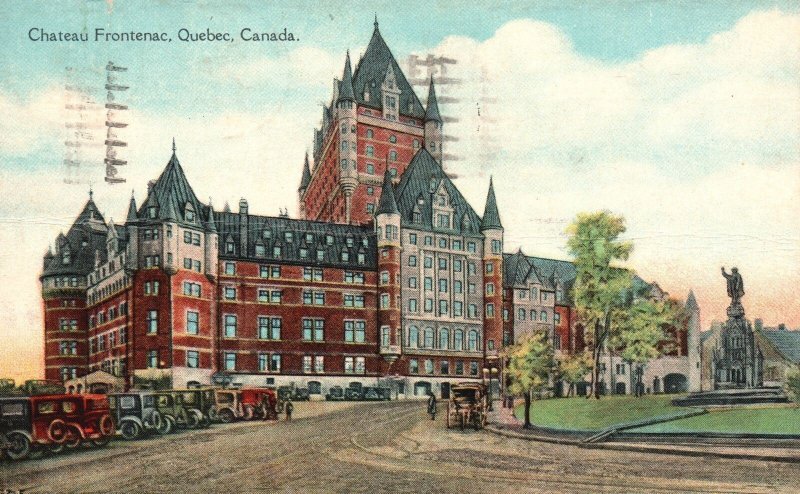Vintage Postcard 1934 Chateau Frontenac Historic Building Landmark Quebec Canada