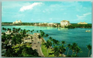 View of Hotels Flagler Beach Drive West Palm Beach FL UNP Chrome Postcard I8
