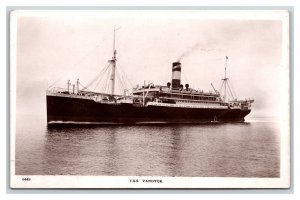 RPPC SS Vandyk Ocean Liner Lamport & Holt Line UNP Postcard P18
