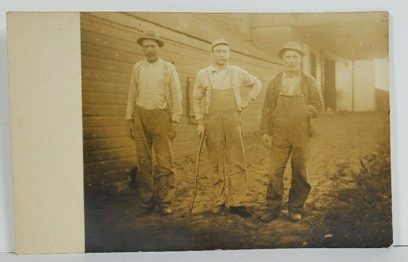 Rppc Men Laborers Farmers Real Photo c1907 Postcard O10