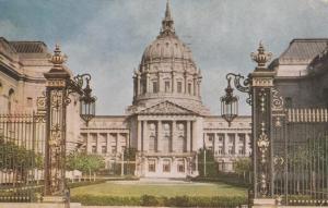 City Hall at Civic Center - San Francisco CA, California - pm 1945