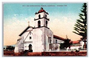 San Buenaventura Mission Ventura California UNP Unused DB Postcard O14