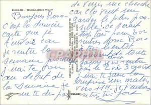 Postcard Modern Telegram Vichy Health Holidays Pleasures Good Shape