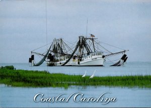 South Carolina Hilton Head Coastal Carolina Showing Shrimp BOats Close To Shore