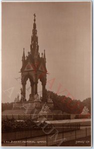 c1910s London, England RPPC Albert Memorial SHARP Real Photo Judges Ltd A163