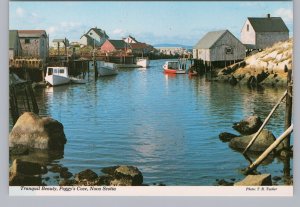 Tranquil Beauty, Peggy's Cove, Nova Scotia, Chrome Postcard