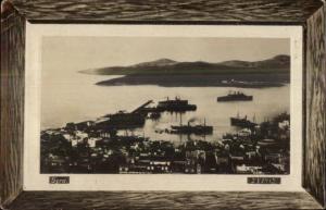 Syra Syros Greece Harbor c1910 Real Photo Postcard