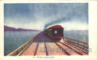 Mid Lake Train Locomotive  Steam Engine Unused crease right bottom corner, li...