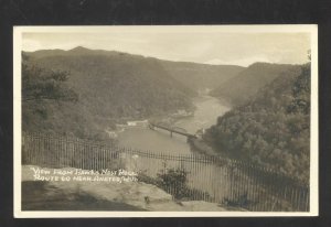 ROUTE 50 NEAR ANSTED WEST VIRGINIA HAWK'S NEST ROCK REAL PHOTO POSTCARD