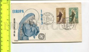 424781 SPAIN 1963 year EUROPA CEPT religious painting First Day COVER