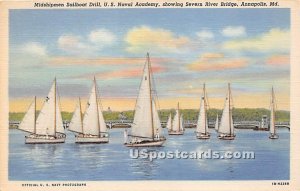 Midshipmen Sailboat Drill in Annapolis, Maryland