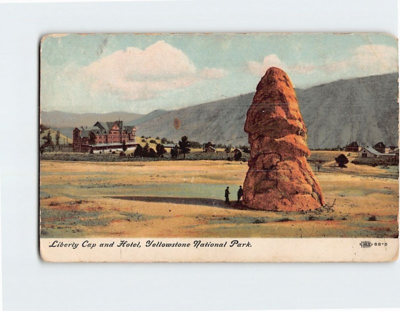 Postcard Liberty Cap and Hotel, Yellowstone National Park, Wyoming