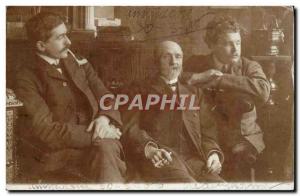 Postcard Old Men Smoking Cigar