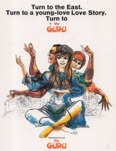 The Guru Rock Star In India Cult Movie Film Poster Art Postcard