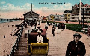 New Jersey Ocean Grove Board Walk Rolling Chairs 1918