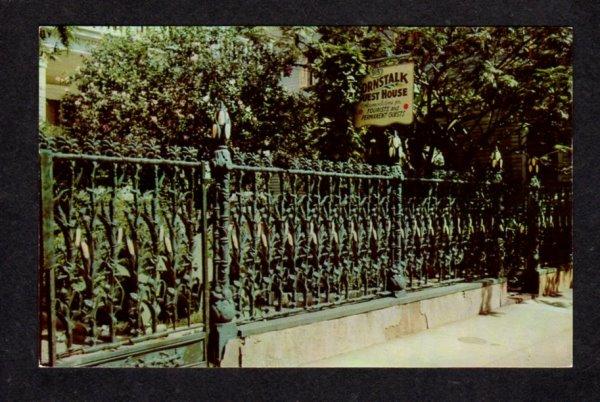 LA Cornstalk Fence New Orleans Louisiana Postcard Carte Postale PC