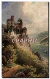 Postcard Old Burg Rheinstein Ela Kleinod