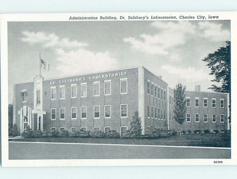 1930's LABORATORIES ADMIN BUILDING Charles City - Near Mason City IA H5803@