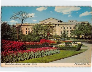 Postcard Franklin Institute and Logan Circle, Philadelphia, Pennsylvania