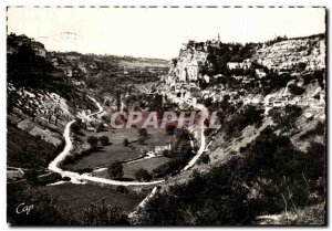 Postcard Modern Rocamadour Vue Generale And De La Route De Cahors