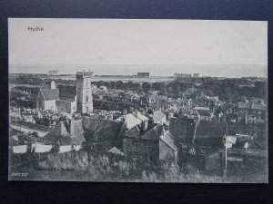 Kent HYTHE Panoramic Village View towards sea c1903 UB Postcard by Valentine