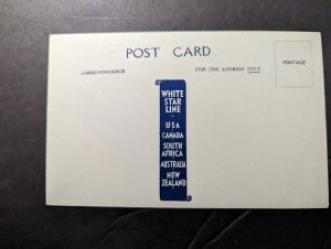 Mint Ship Postcard White Star Lines Triple Screw RMS Olympic