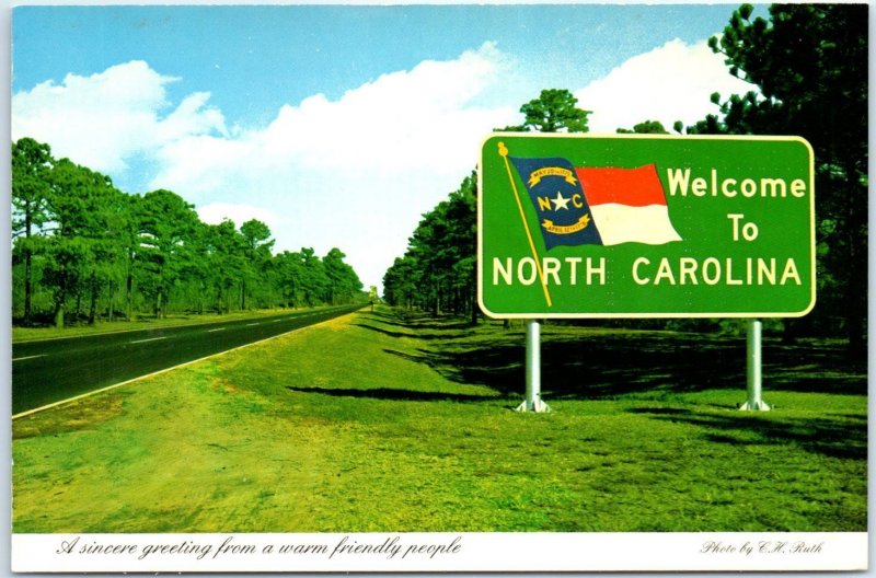 Postcard - A sincere greeting from a warm friendly people - North Carolina