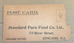 UNUSED .01 PC - AD FOR STANDARD PURE FOOD, CHICAGO, ILL.  6 WM ROGERS TEA SPOONS