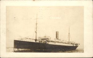 SMS Appam British Steamship Hoboken NJ Cancel c1916 Real Photo Vintage Postcard