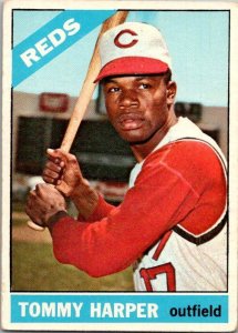 1966 Topps Baseball Card Tommy Harper Cincinnati Reds sk2045