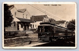 J90/ Jackson Wisconsin RPPC Postcard c1910 Main Street Trollet Homes  563