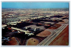 Dayton Ohio OH Postcard Aerial View Of James M. Cox Municipal Airport c1960's