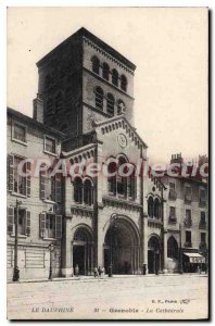 Old Postcard Grenoble La Cathedrale