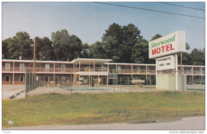 Swimming Pool, Sherwood Motel, HAVELOCK, North Carolina, 40-60's