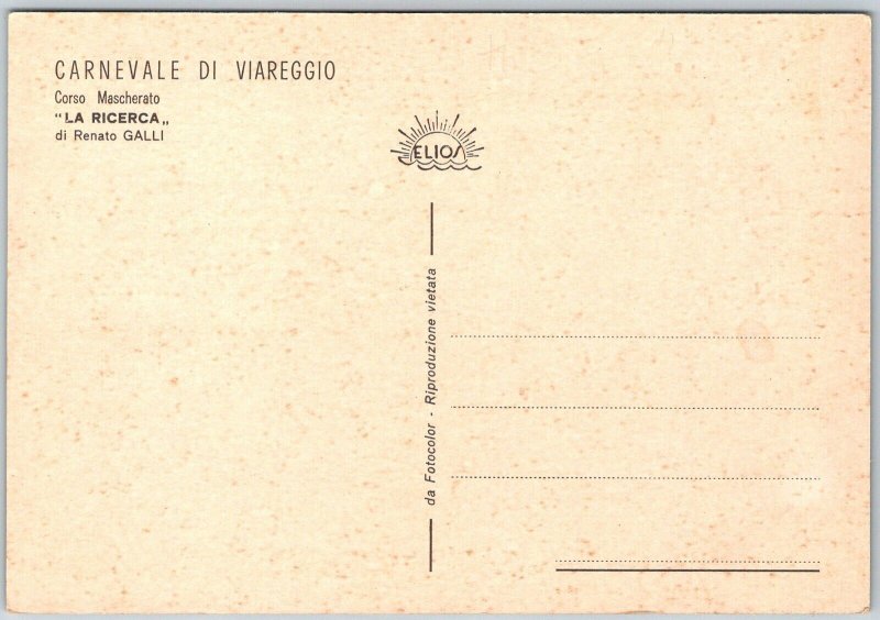 Italy Carnival Di Viareggio Continental Postcard
