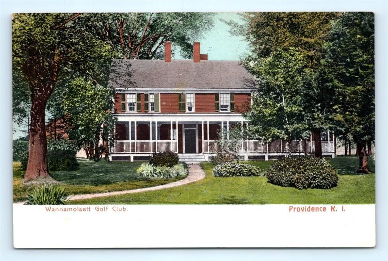 Postcard RI Providence Wannamoisett Golf Club Pre 1908 View F22