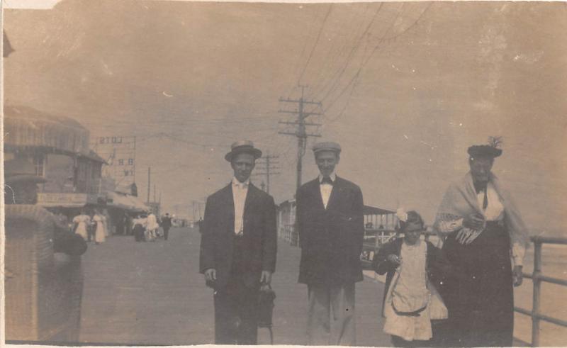 E4/ Atlantic City New Jersey NJ Real Photo RPPC Postcard c1910 Boardwalk Chair 2